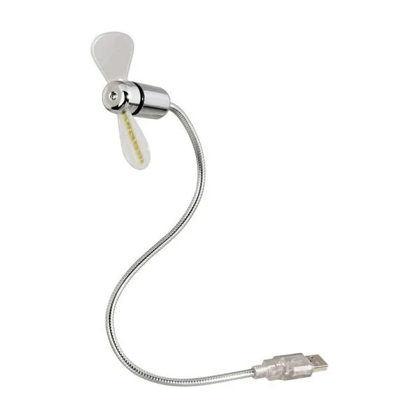 Hama USB-vifte med fleksibel arm og display for romtemperatur