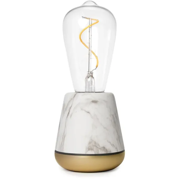 Humble One Smart oppladbar bordlampe i hvit marmor