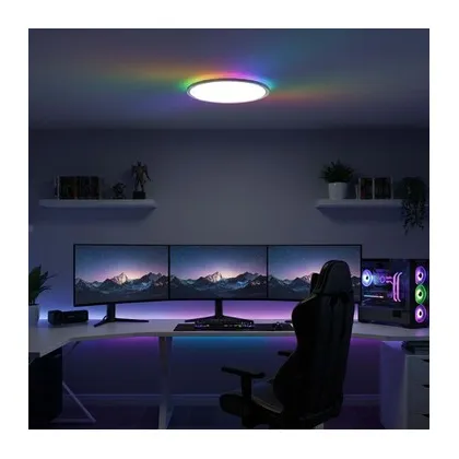 39W CCT taklampe med RGBIC backlight Ø30 cm
