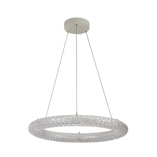 Lucande Tumata stor rund LED-pendel med klart glass