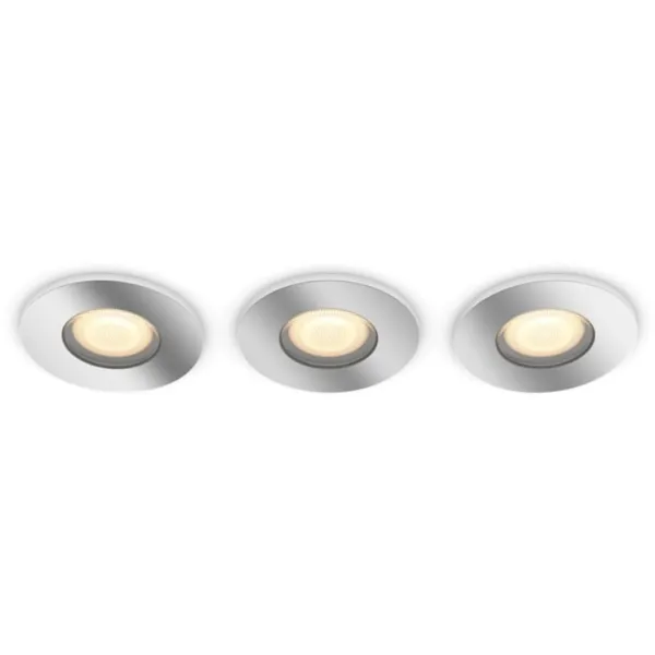 Philips Hue Adore downlight 3-pk med IP44 for bad